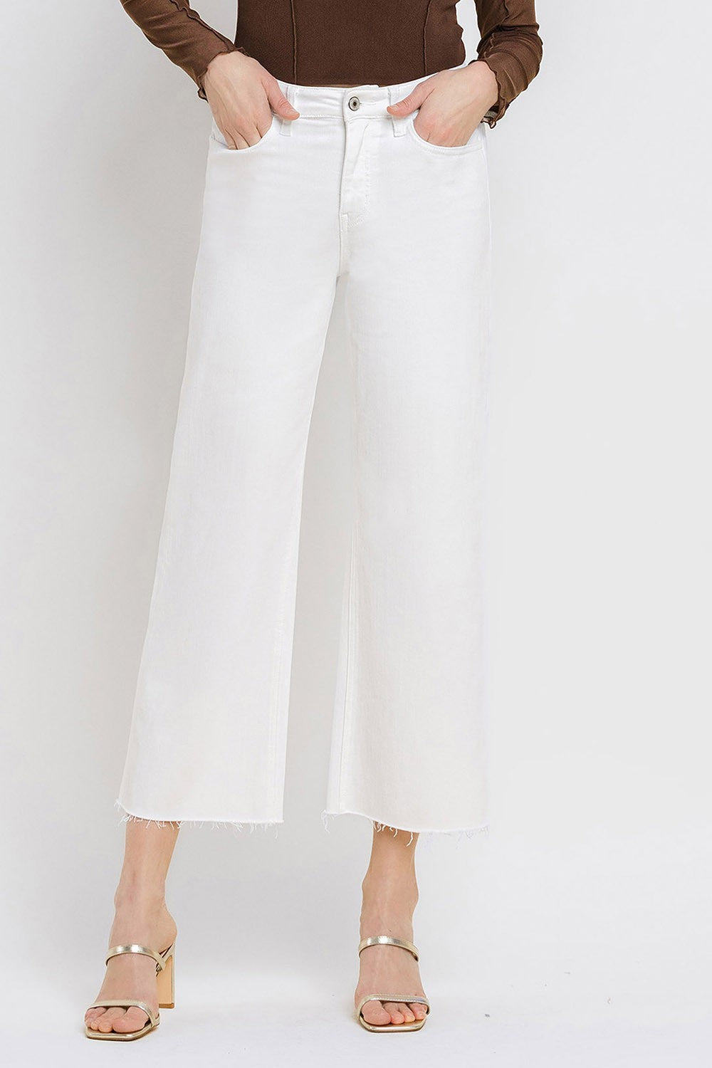 High Rise Crop Wide Leg