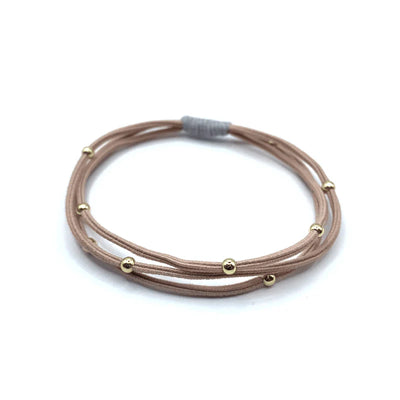 Single Water Pony 3mm Gold Waterproof Hair Band