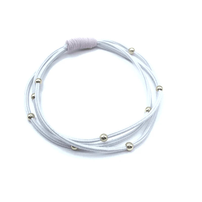 Single Water Pony 3mm Gold Waterproof Hair Band