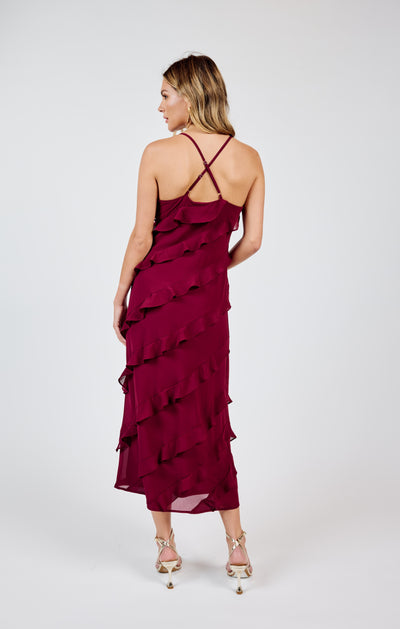 All Invited Ruffle Maxi Dress