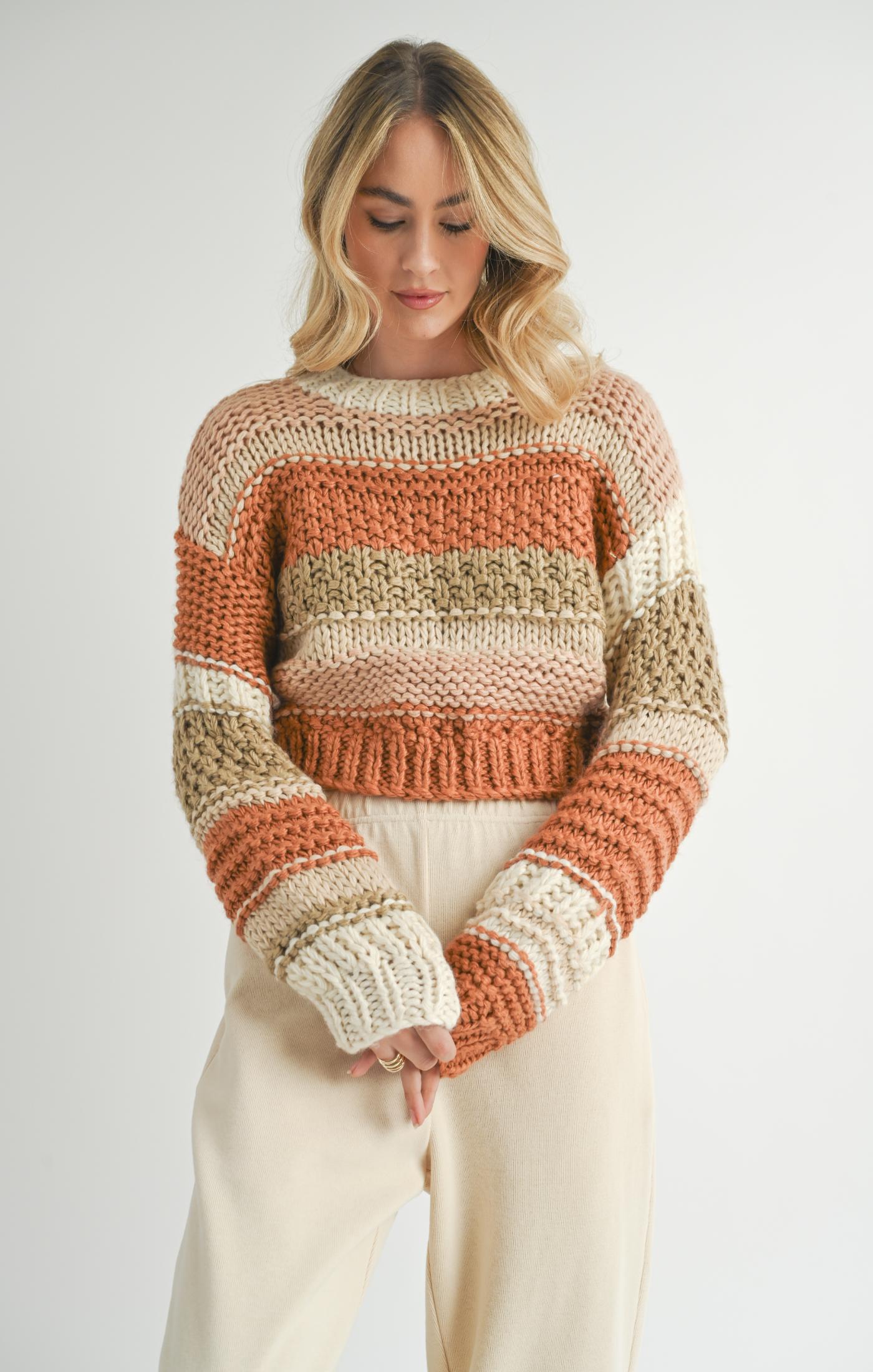 Butter Pecan Chunky Sweater