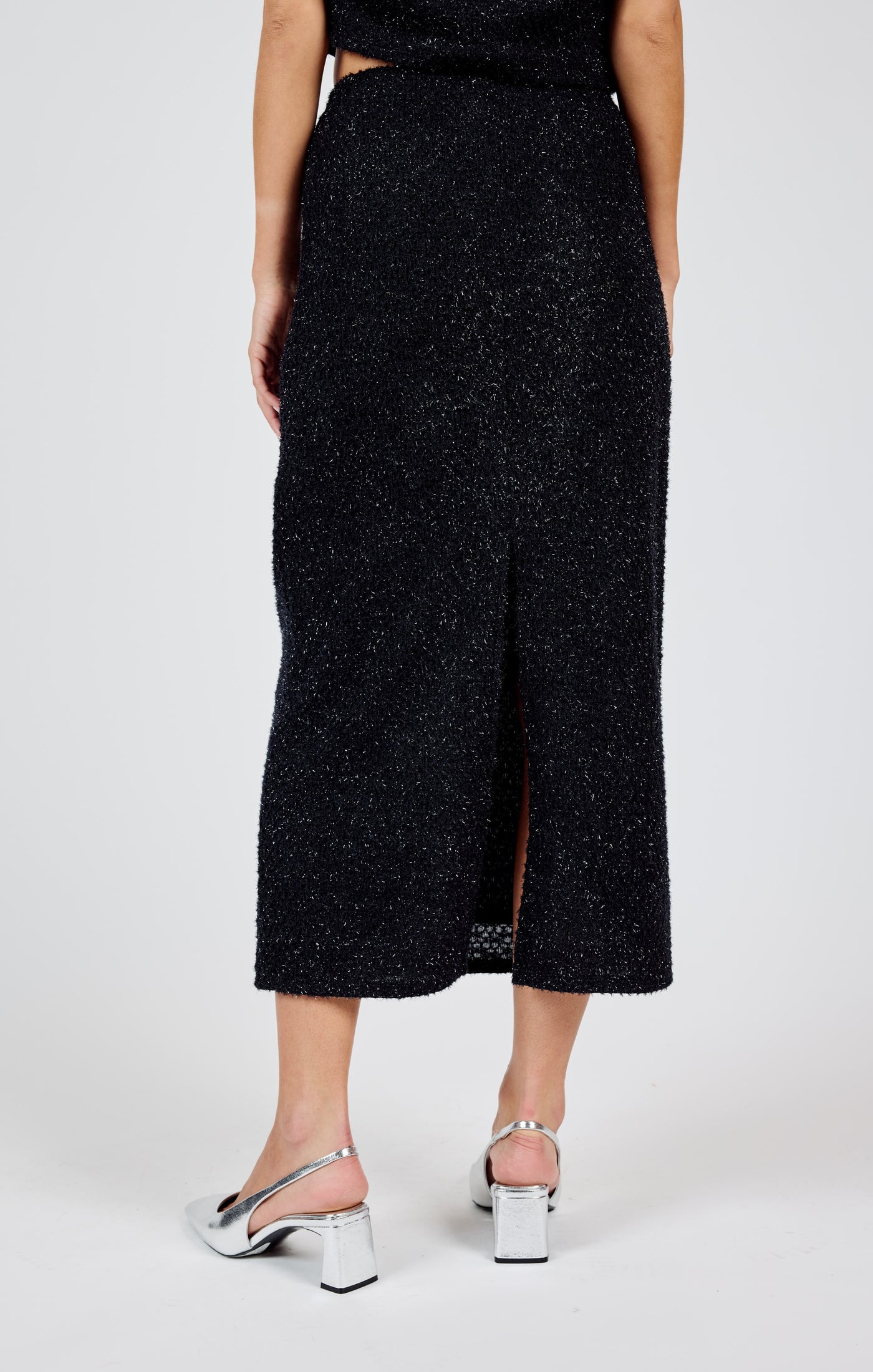 Creative Energy Lurex Knit Midi Skirt